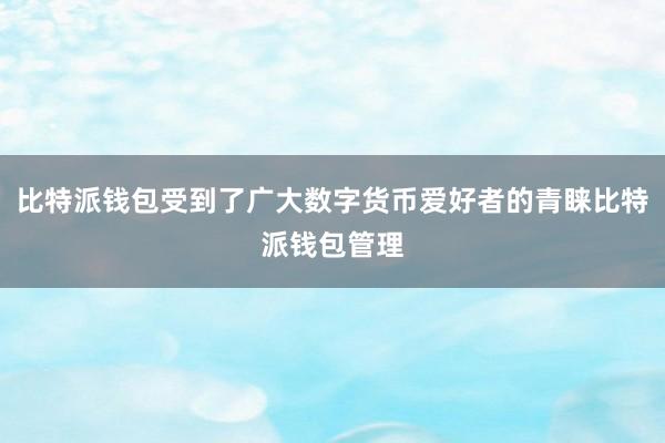 比特派钱包受到了广大数字货币爱好者的青睐比特派钱包管理