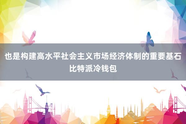 也是构建高水平社会主义市场经济体制的重要基石比特派冷钱包